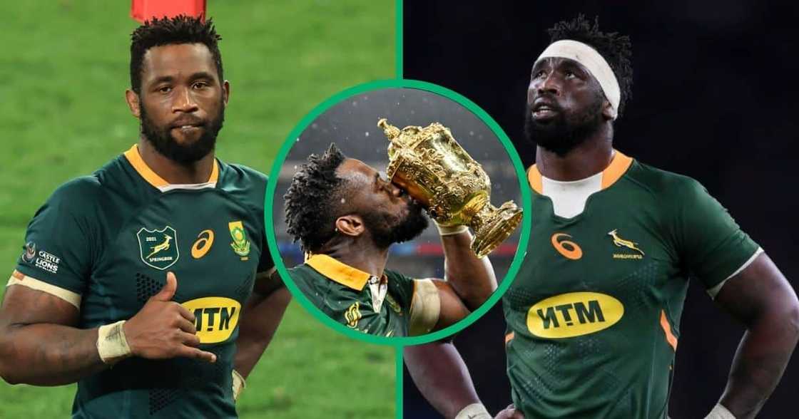 A fan tied to kiss Siya Kolisi A fan tied to kiss Siya Kolisi