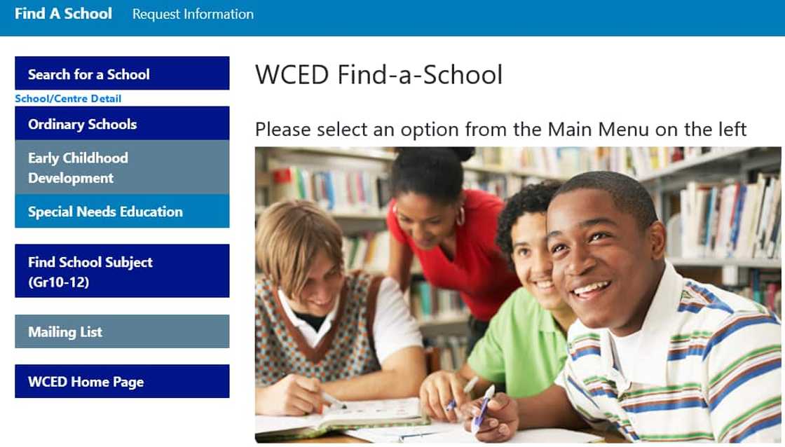 WCED online application WCED online application