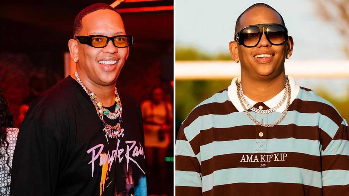 Da L.E.S posed for a photo with his daughter Da L.E.S posed for a photo with his daughter