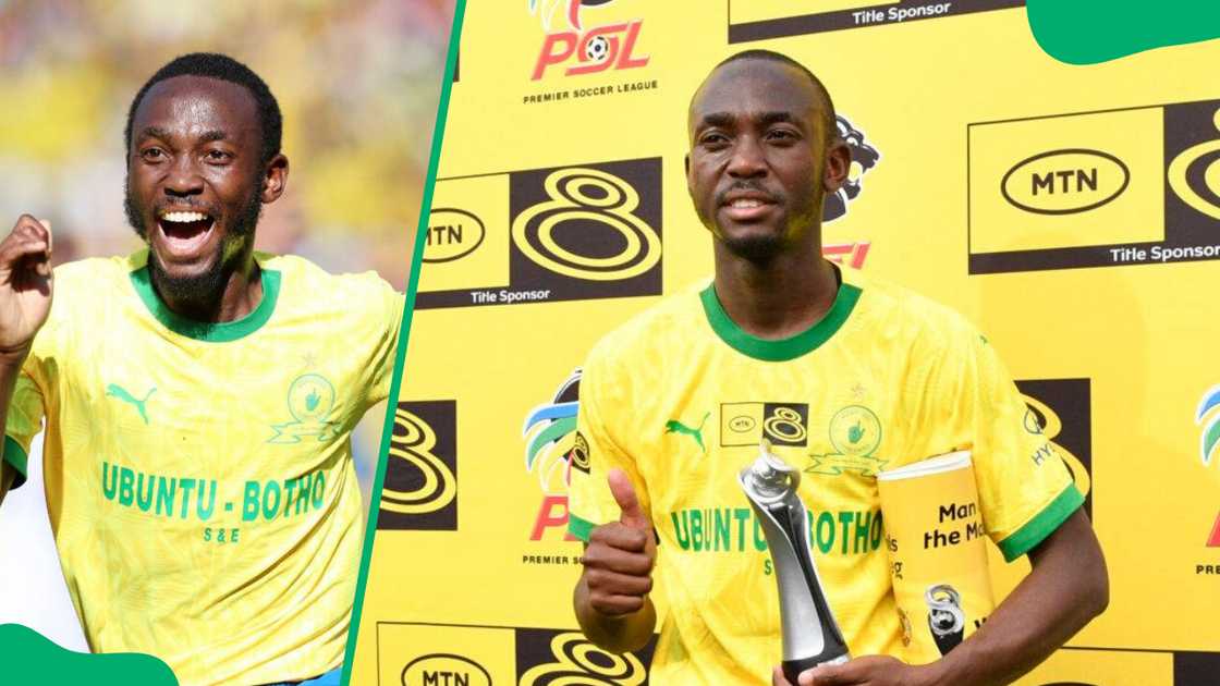 Peter Shalulile plays as a striker for Mamelodi Sundowns