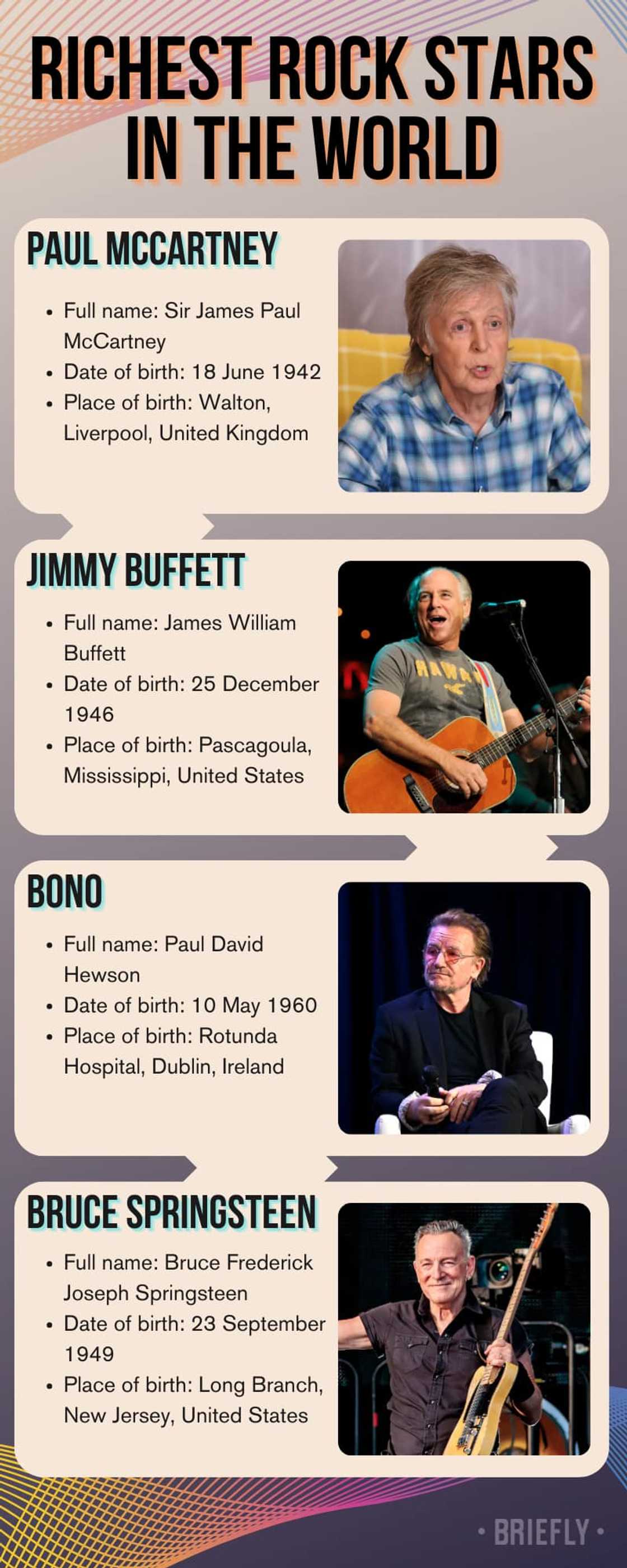 Richest rock stars in the world Richest rock stars in the world