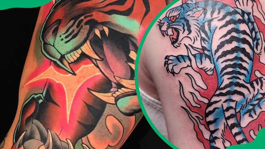 Tiger in a Storm tattoo Tiger in a Storm tattoo
