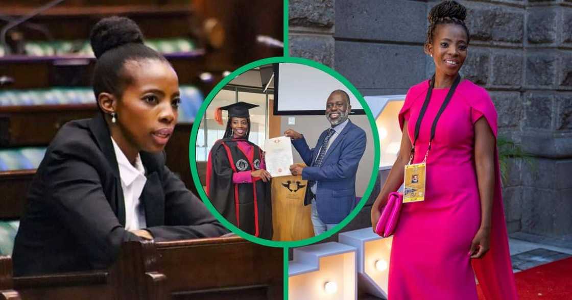 Kholeka Gcaleka, South Africa's acting public protector, arrives ahead of the state of the nation ceremony at City Hall Kholeka Gcaleka, South Africa's acting public protector, arrives ahead of the state of the nation ceremony at City Hall