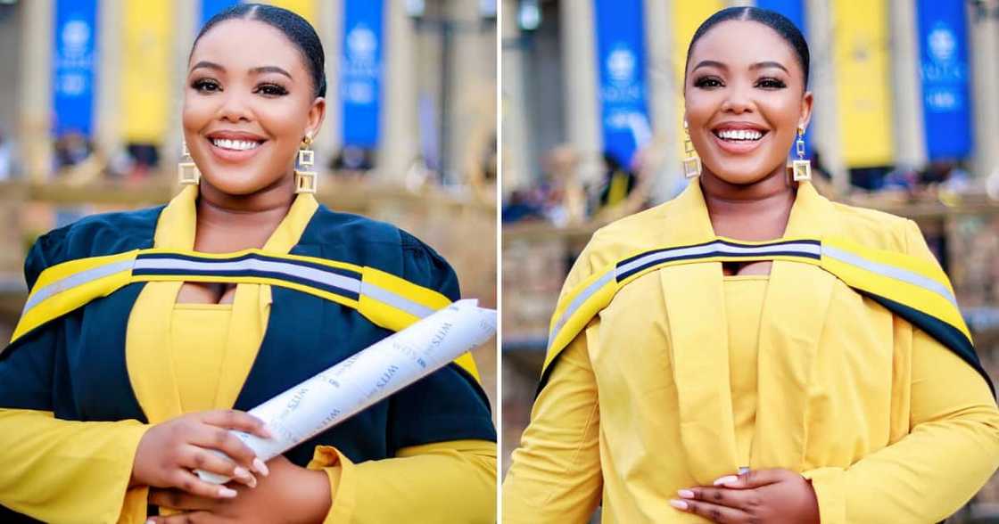 A lovely honours graduate from Johannesburg is excited about obtaining her psychology degree with distinction A lovely honours graduate from Johannesburg is excited about obtaining her psychology degree with distinction