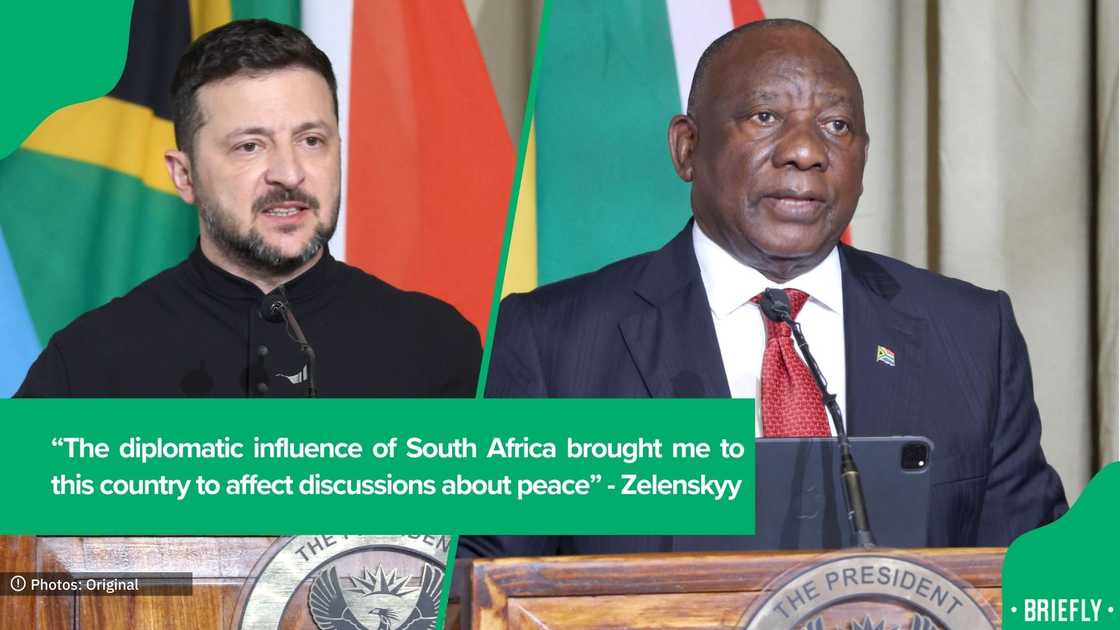 Ukrainian President, Volodymyr Zelenskyy, landed in South Africa for the first time to visit President Cyril Ramaphosa at the Union Buildings in Pretoria on Thursday, 24 April 2025 Ukrainian President, Volodymyr Zelenskyy, landed in South Africa for the first time to visit President Cyril Ramaphosa at the Union Buildings in Pretoria on Thursday, 24 April 2025