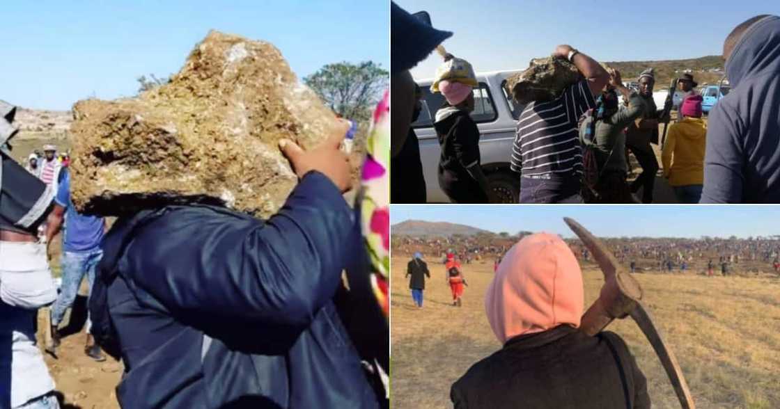 Man carry, Diamonds, KZN Man carry, Diamonds, KZN