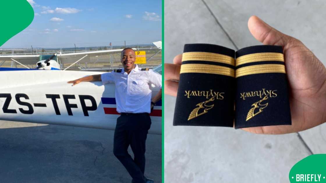 The image on the right showed Hugo in his pilot uniform
