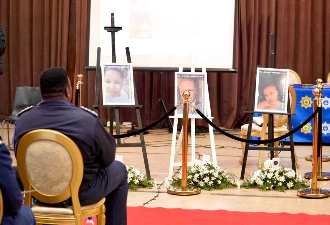 The three SAPAS constables' memorial service was held in Bloemfontein, Free State The three SAPAS constables' memorial service was held in Bloemfontein, Free State