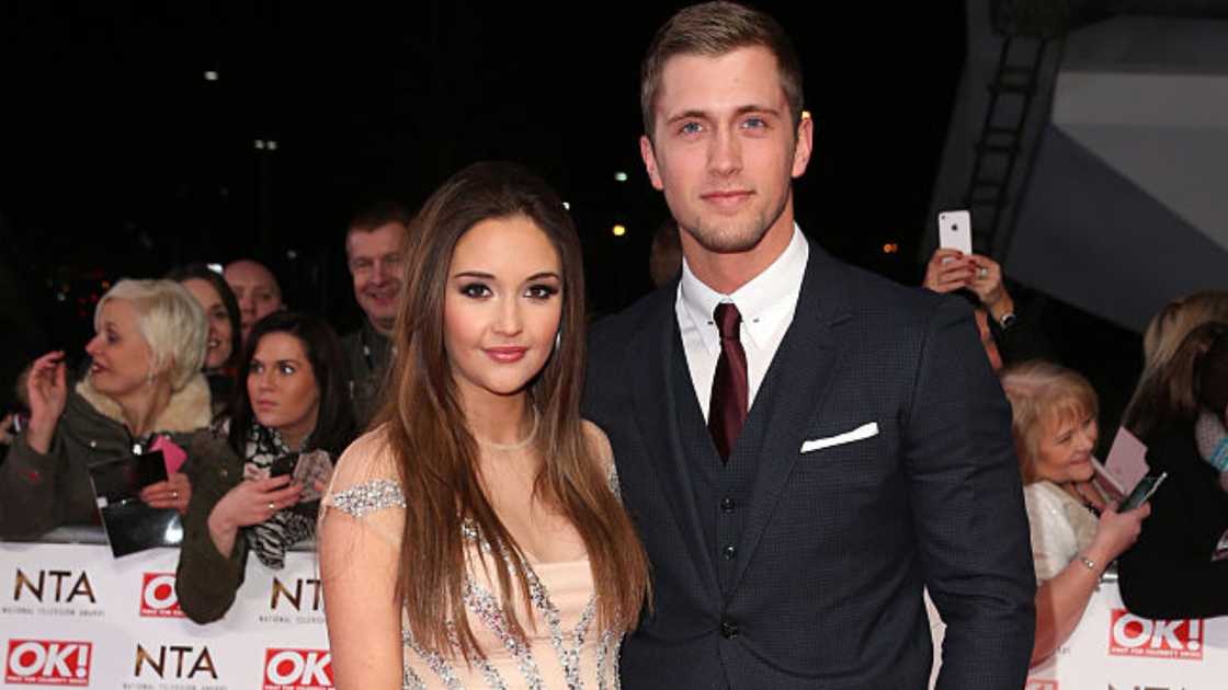 Jacqueline Jossa and Dan Osborne in London, England. Jacqueline Jossa and Dan Osborne in London, England.