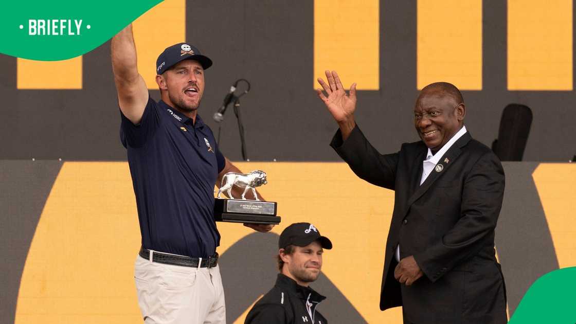 Bryson DeChambeau, Cyril Ramaphosa, LIV Golf South Africa Bryson DeChambeau, Cyril Ramaphosa, LIV Golf South Africa