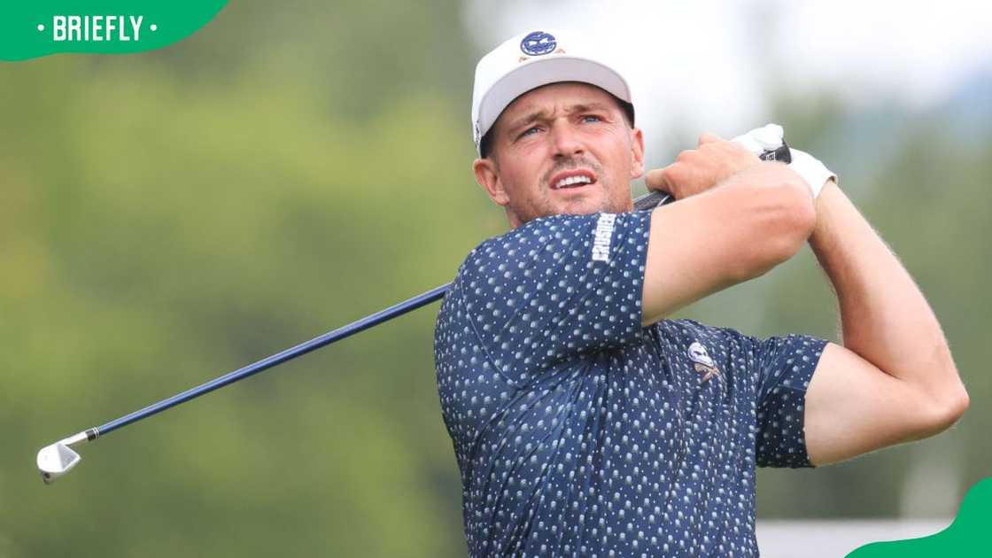 Golfer Bryson DeChambeau at a 2024 tournament at The Old White Course Golfer Bryson DeChambeau at a 2024 tournament at The Old White Course