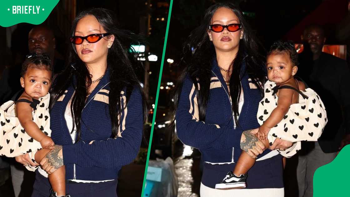 Rihanna in NYC with her daughter Rocki