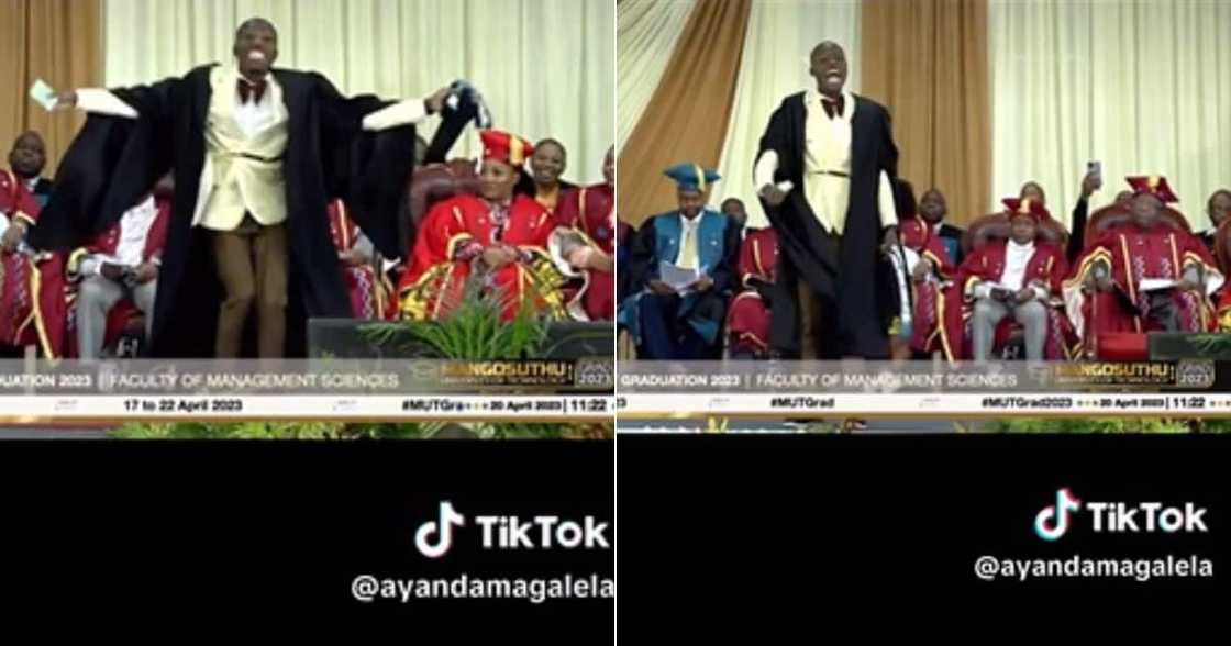 MUT graduate praises the lord at graduation ceremony MUT graduate praises the lord at graduation ceremony