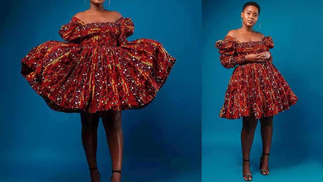 Off-shoulder outfit with puffy sleeves and stretchy burst Off-shoulder outfit with puffy sleeves and stretchy burst