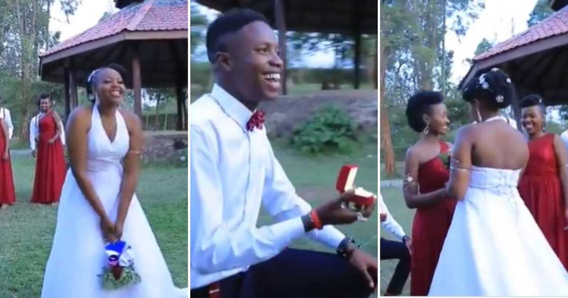 Man proposing at friend's wedding Man proposing at friend's wedding