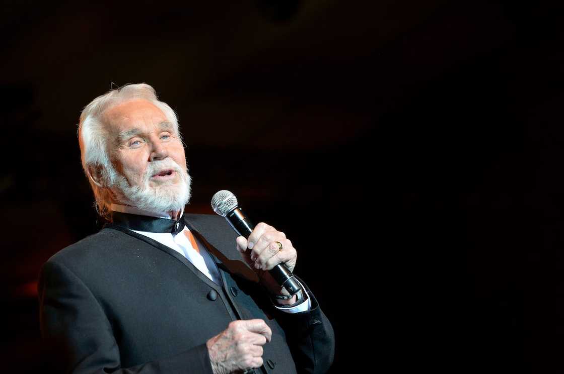 Legendary country singer Kenny Rogers onstage