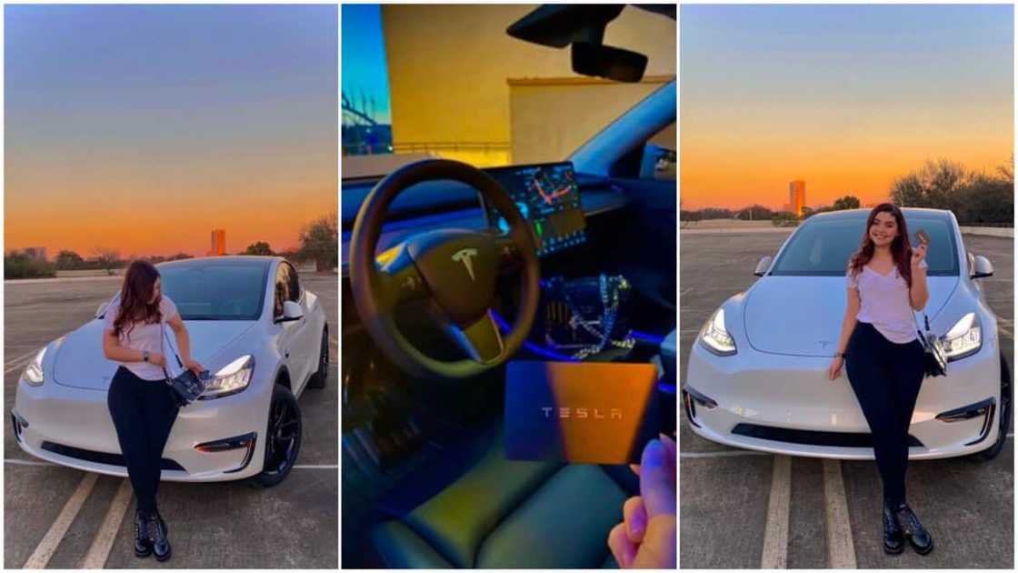 I worked hard for this: Lady shows off her new N23.2m Tesla car, blast those who asked where she got money I worked hard for this: Lady shows off her new N23.2m Tesla car, blast those who asked where she got money