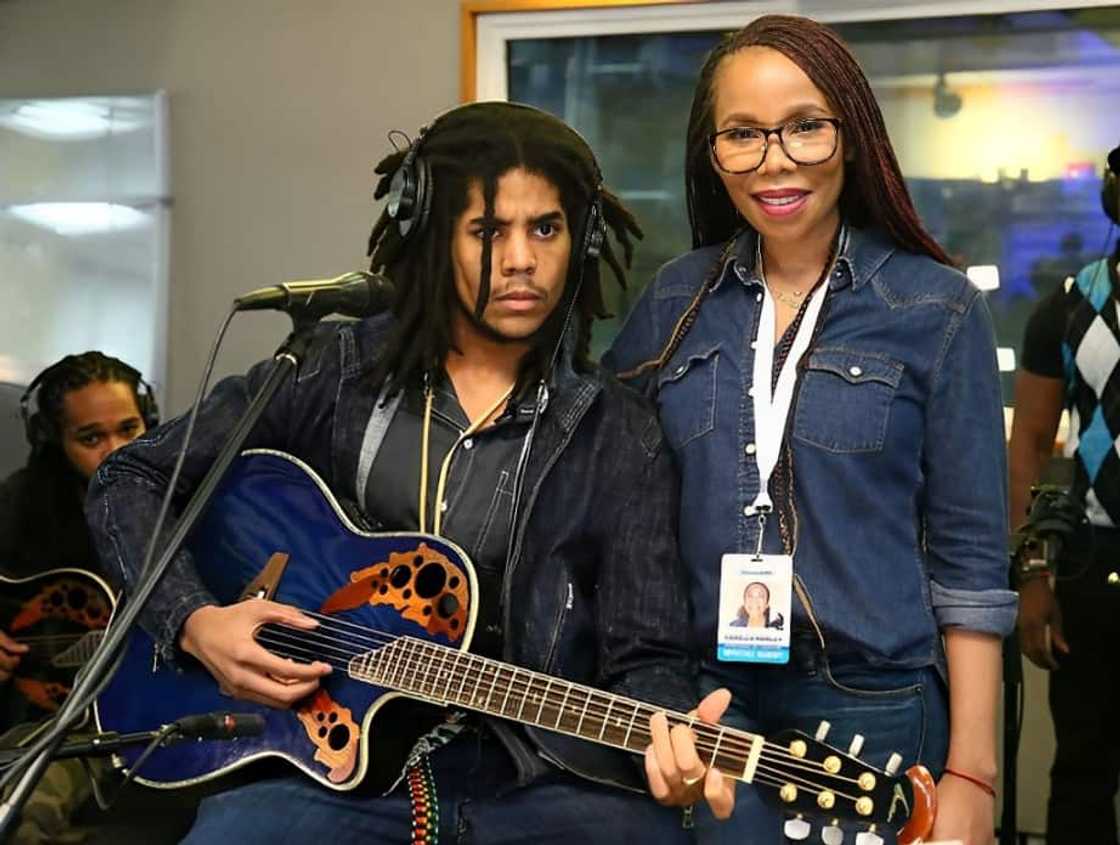 Skip and Cedella Marley at SiriusXM Studios in New York City. Skip and Cedella Marley at SiriusXM Studios in New York City.