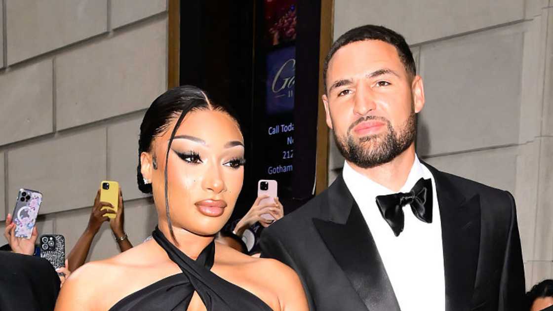 Megan Thee Stallion and Klay Thompson in New York City. Megan Thee Stallion and Klay Thompson in New York City.