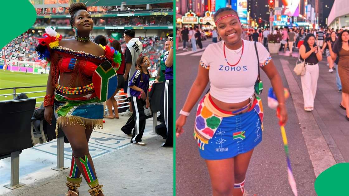 Dressed in colourful beadwork and her signature traditional attire, she proudly represented South African culture abroad