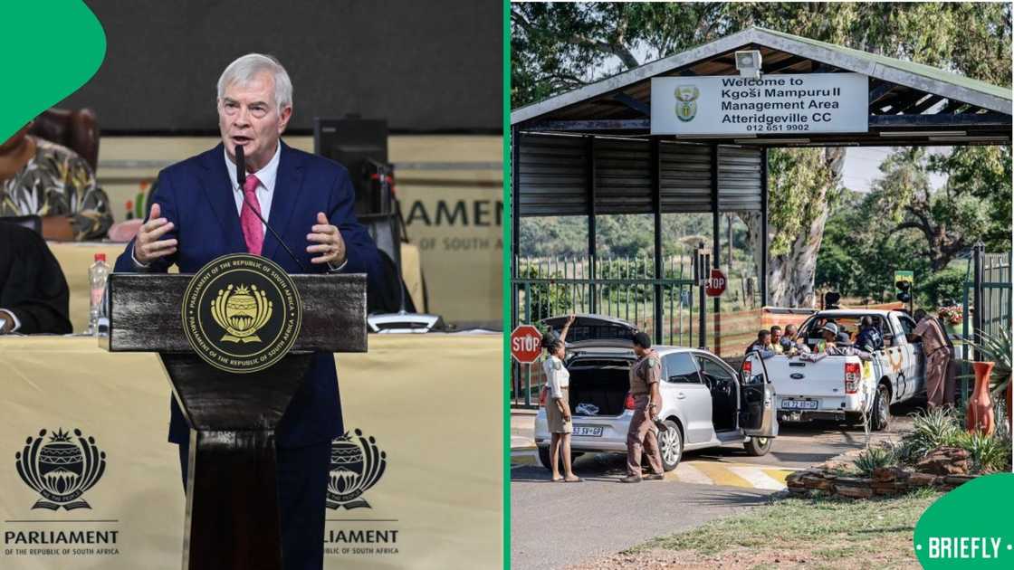 Correctional Services Minister Pieter Groenewald discussed the possibility of reintroducing corporal punishment Correctional Services Minister Pieter Groenewald discussed the possibility of reintroducing corporal punishment