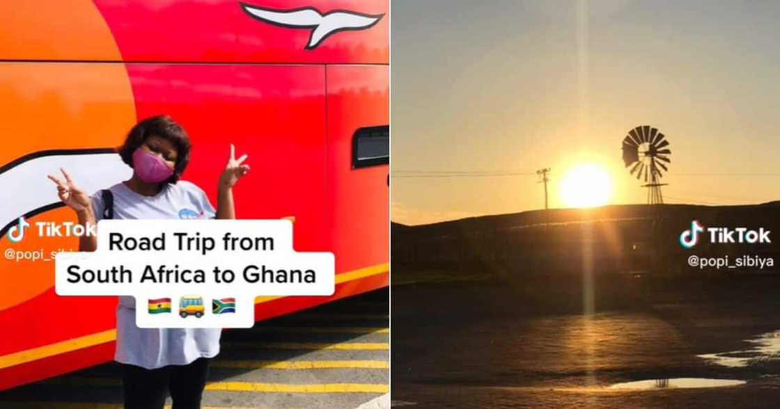 Woman traveling from South Africa to Ghana