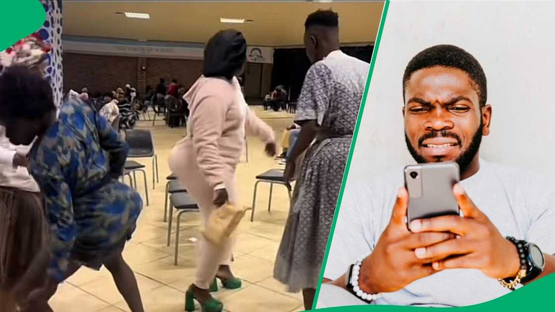 A TikTok video shows a group of people arriving at church dressed funny, and online users were not having it.