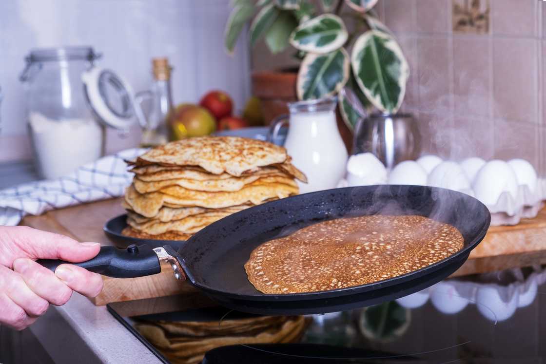 Pancake in a pan