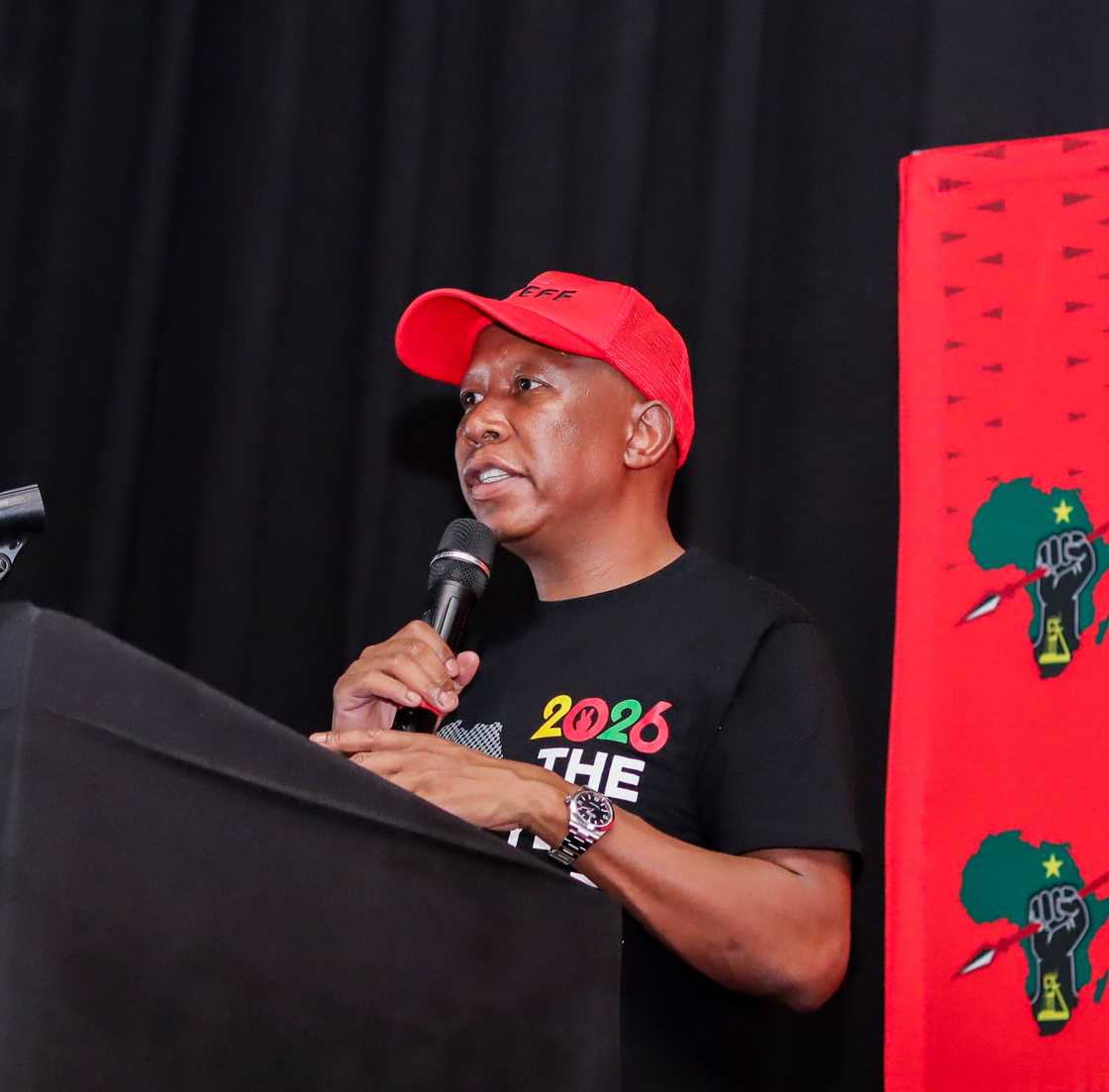 EFF president Julius Malema was sentenced to five years for firing a gun at a rally in Mdantsane EFF president Julius Malema was sentenced to five years for firing a gun at a rally in Mdantsane