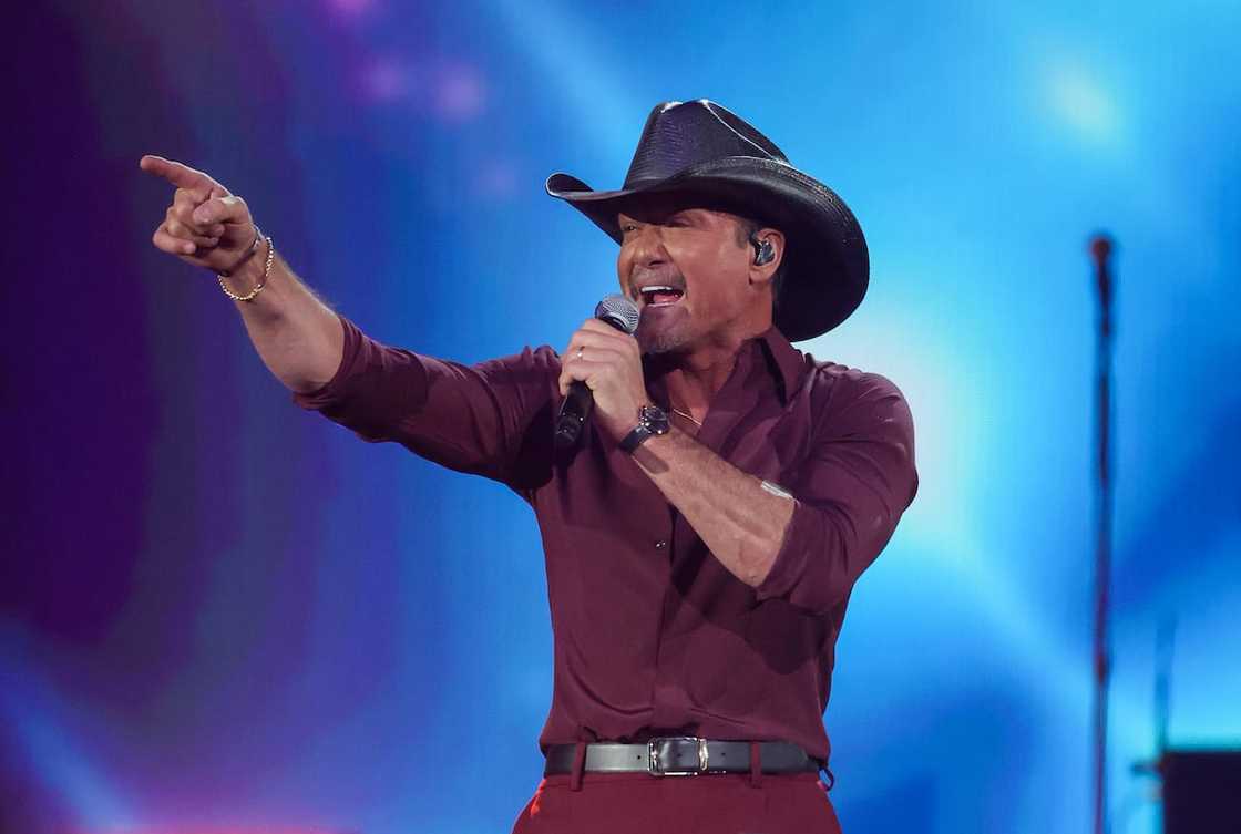 Tim McGraw performs onstage Tim McGraw performs onstage