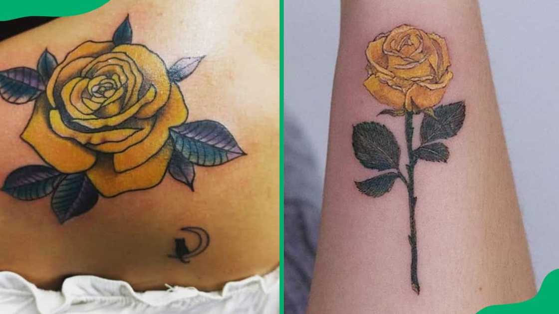 Yellow rose tattoos Yellow rose tattoos