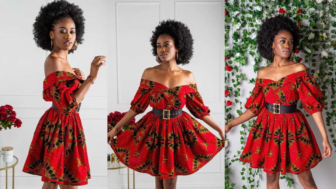 Surplice off-shoulder ensemble with balloon sleeves Surplice off-shoulder ensemble with balloon sleeves