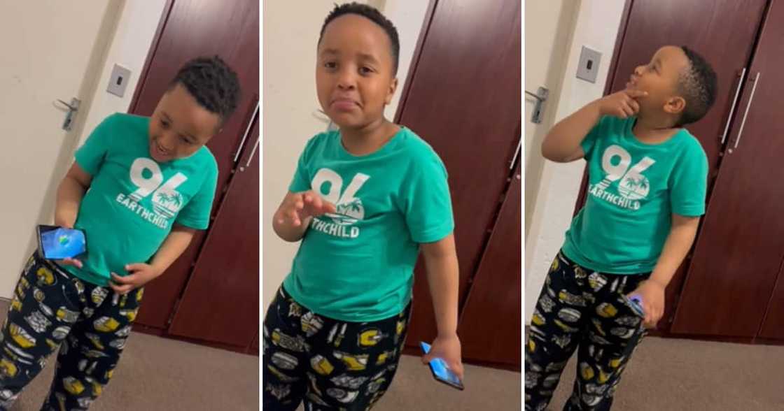 Cute boy telling his mom a story Cute boy telling his mom a story