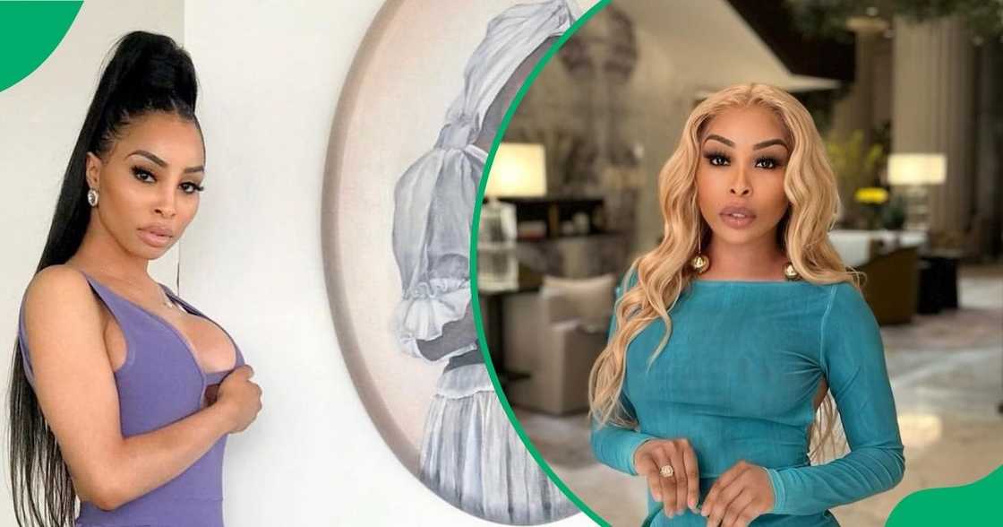 Khanyi Mbau seemingly showed off her new face