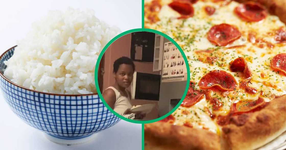 Mzansi flooded the comments section of a mom's hilarious pizza and rice prank.