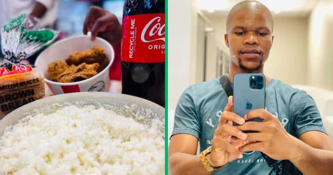 A group of Zulu men brought a pot of phuthu to KFC A group of Zulu men brought a pot of phuthu to KFC