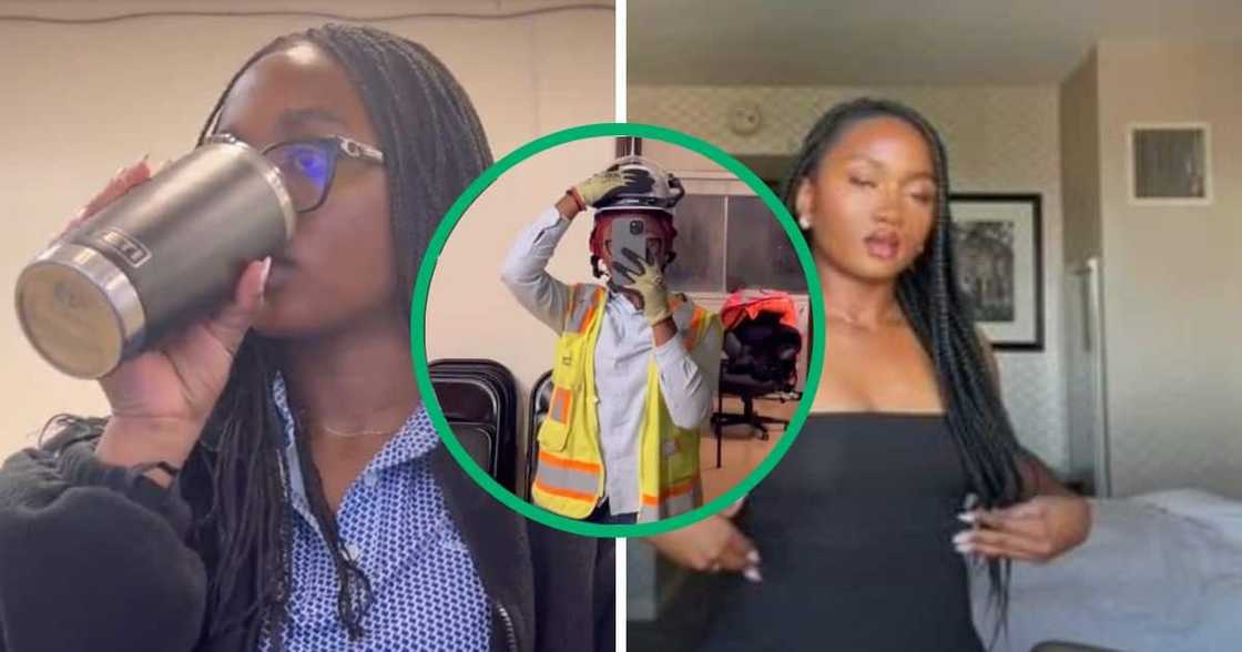 Young woman shows what a day is like for her as an electrical engineer. Young woman shows what a day is like for her as an electrical engineer.