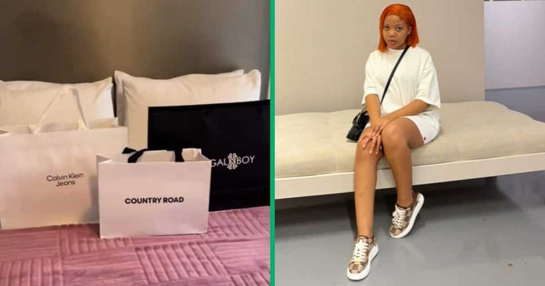 A woman showed how her significant other spoils her with extravagant gifts. A woman showed how her significant other spoils her with extravagant gifts.