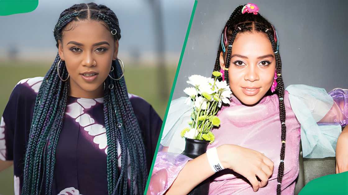 Sho Madjozi posing for different photos