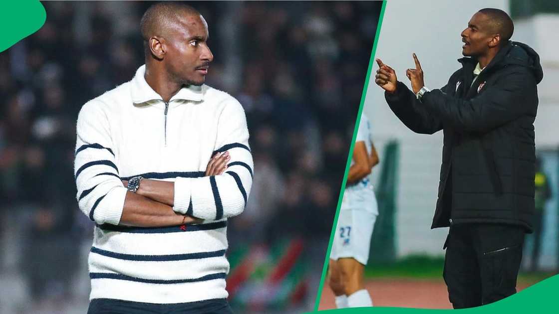 Rulani Mokwena's true age is questioned after a rare photo from his youth emerged. Rulani Mokwena's true age is questioned after a rare photo from his youth emerged.