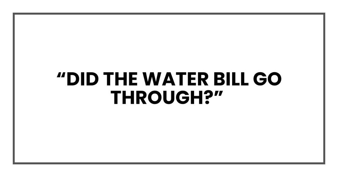 WATER BILL GO THROUGH WATER BILL GO THROUGH