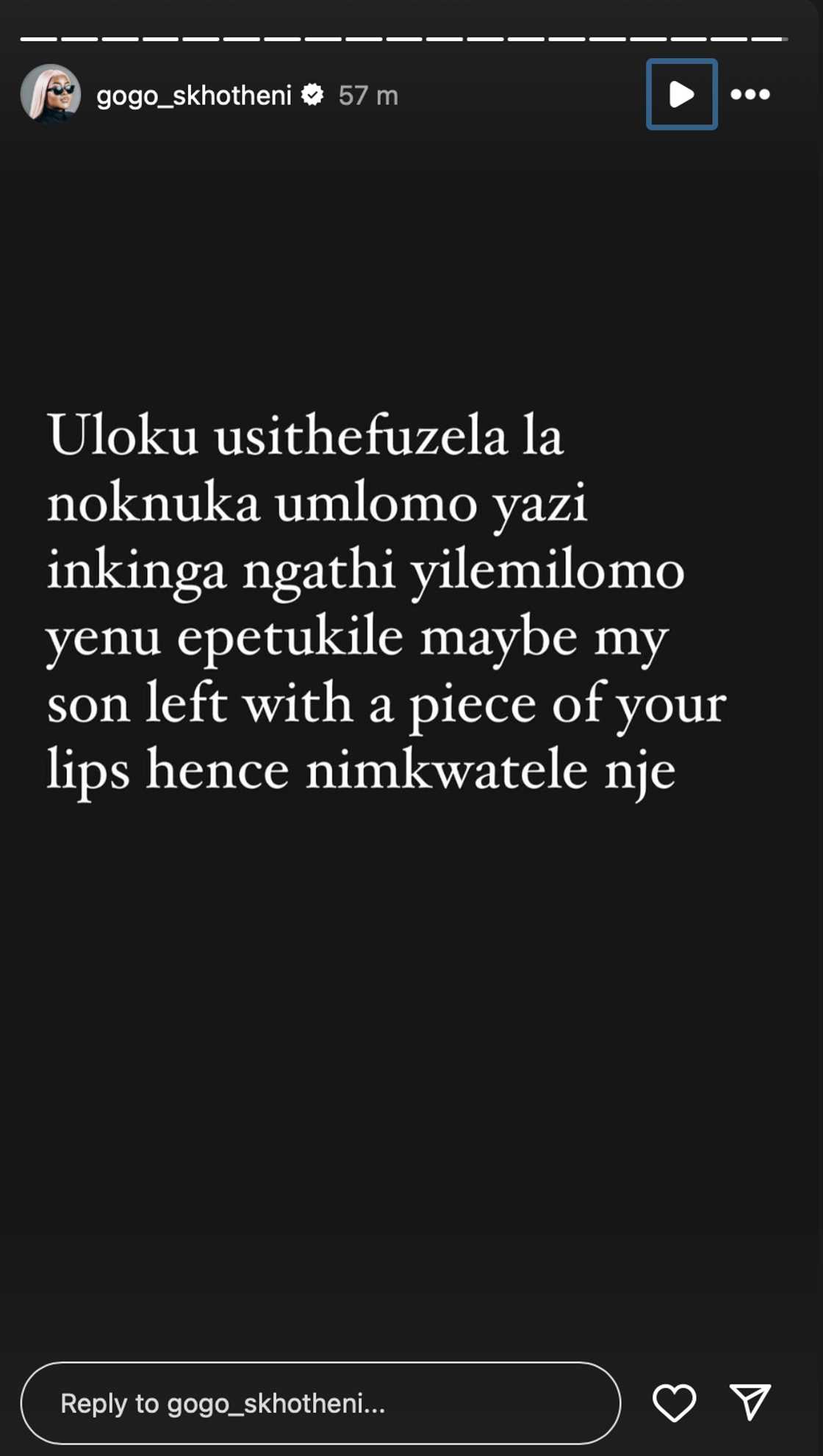 Gogo Skhotheni threw shade at Tol Ass Mo Gogo Skhotheni threw shade at Tol Ass Mo