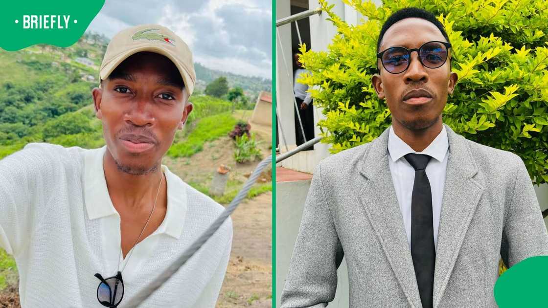 A man who shared his first-time experience on a plane posed in a TikTok video. A man who shared his first-time experience on a plane posed in a TikTok video.