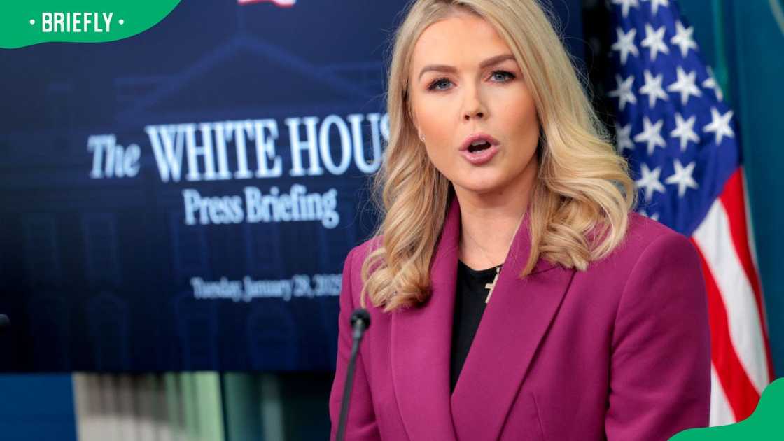 White House press secretary Karoline Leavitt at the White House in 2025 White House press secretary Karoline Leavitt at the White House in 2025