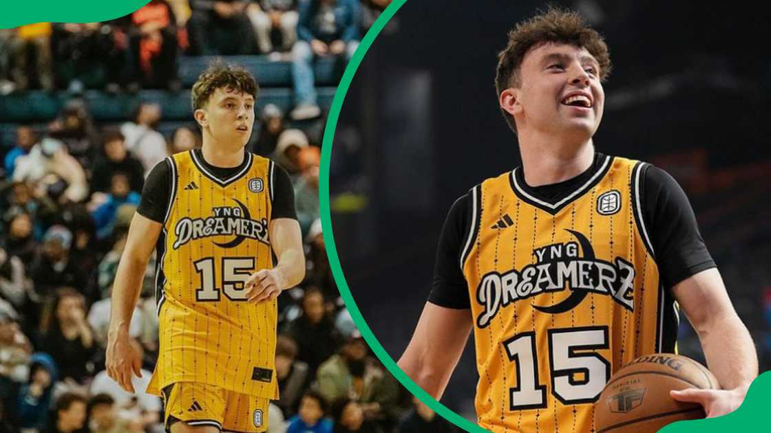 Eli Ellis during a basketball game. Photos: @eliellis (modified by author) Eli Ellis during a basketball game. Photos: @eliellis (modified by author)