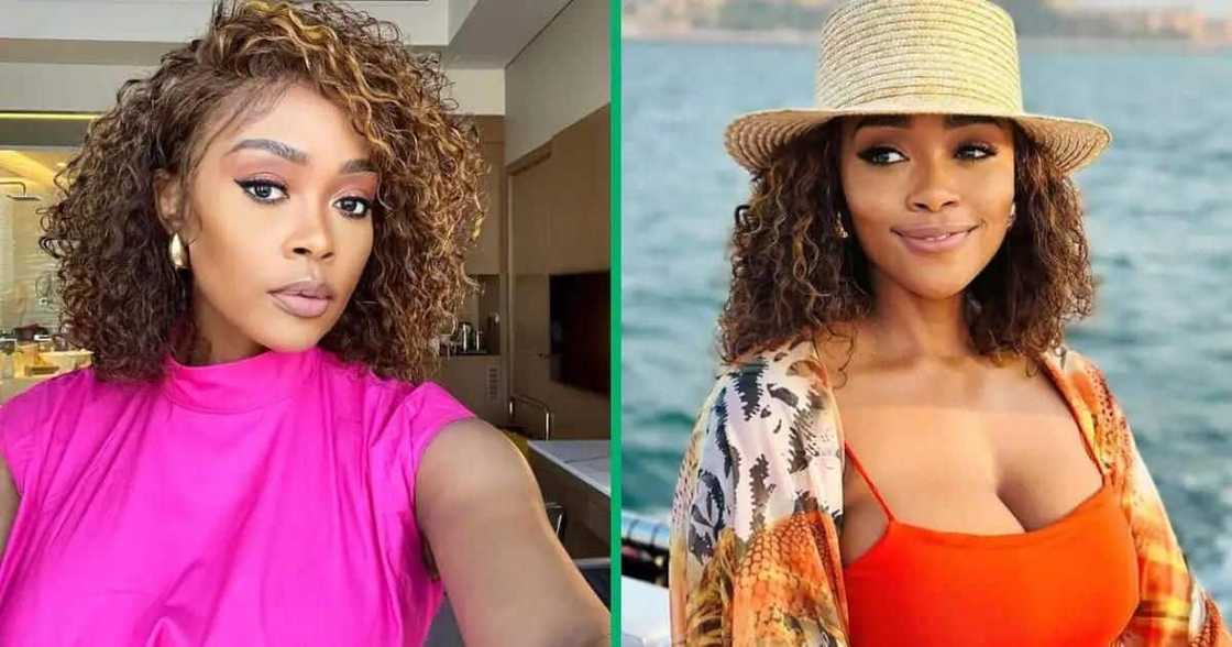 Thembi Seete shared a selfie. Thembi Seete shared a selfie.