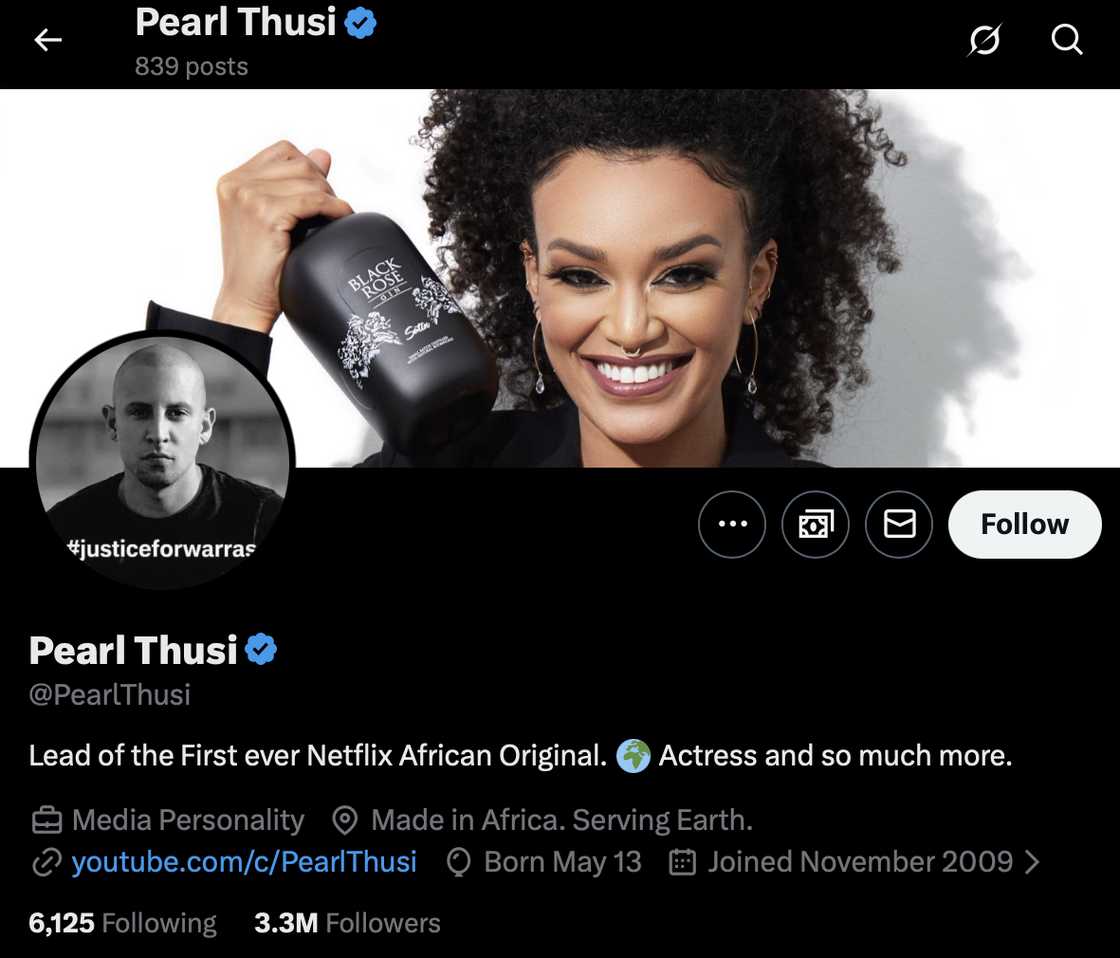 DJ Warras is Pearl Thusi's new profile picture DJ Warras is Pearl Thusi's new profile picture