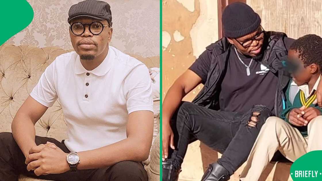 A man surprised a boy with brand-new school shoes in a TikTok video. A man surprised a boy with brand-new school shoes in a TikTok video.