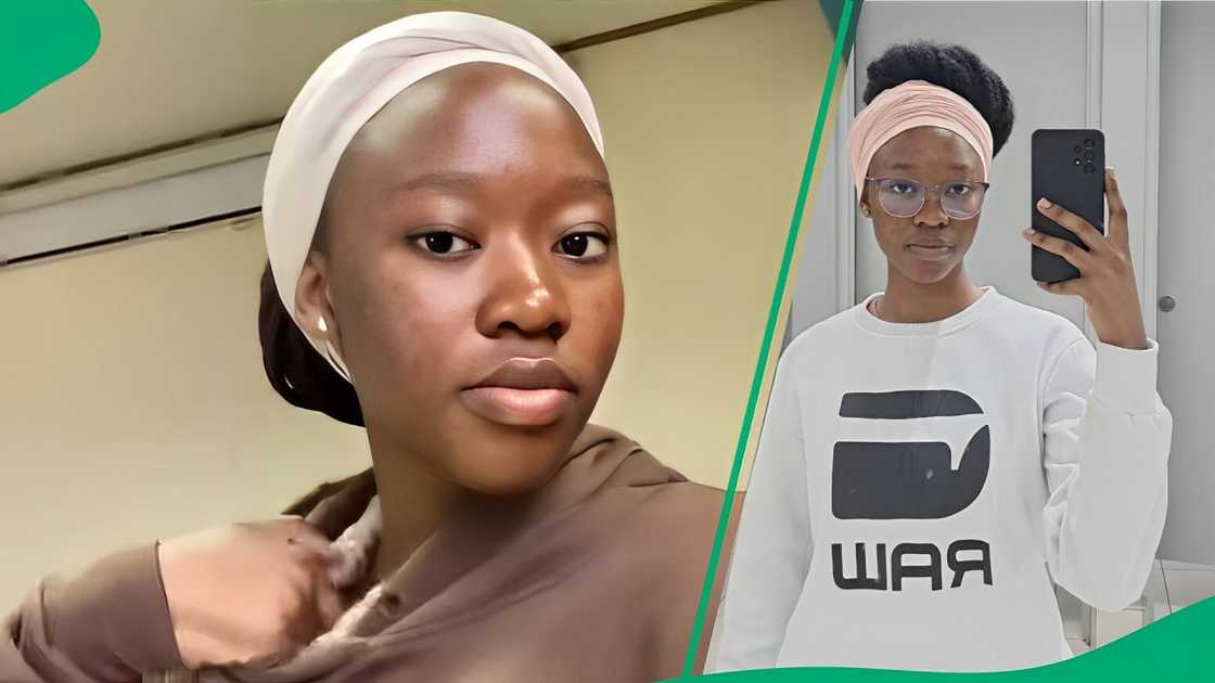A TikTok video shows a woman unveiling her marks after failing a semester. A TikTok video shows a woman unveiling her marks after failing a semester.