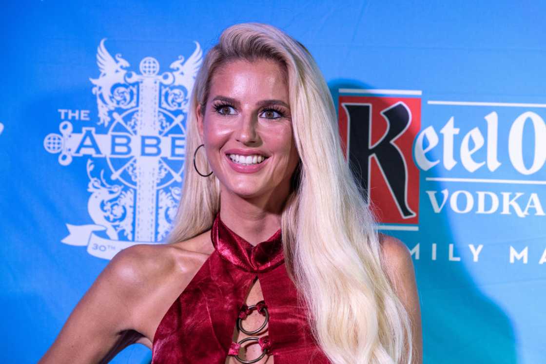 Television personality Emma Hernan at The Abbey Food & Bar in 2023 Television personality Emma Hernan at The Abbey Food & Bar in 2023